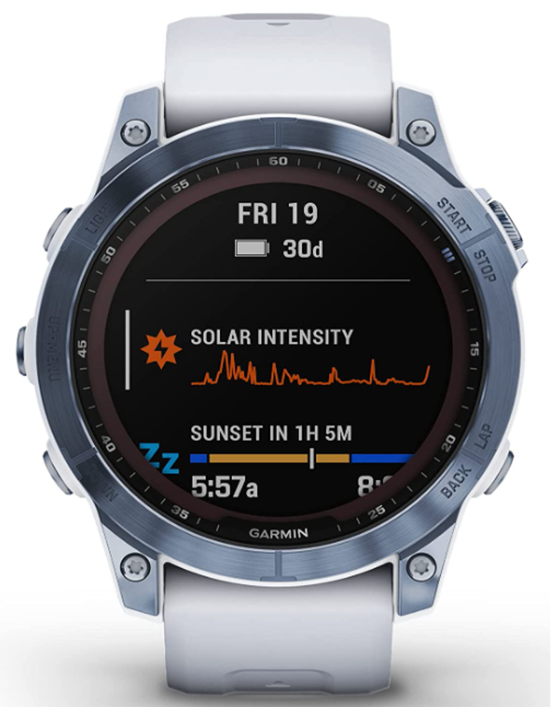 Garmin Fenix 7 Sapphire Solar Adv GPS Smartwatch - Mineral Blue-1